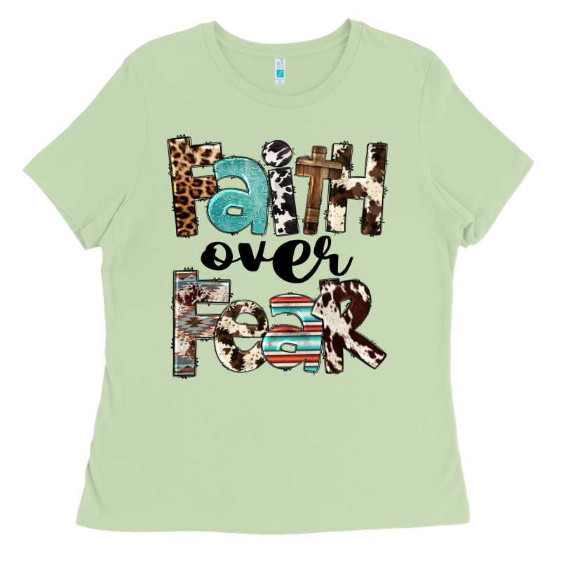 Faith Over Fear Ladies Tee by FaDigitalArtStudio | Teevron