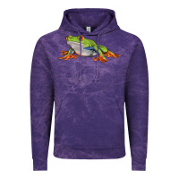 Cloud Purple red eyed tree frog Vintage Hoodie - LillyAllenDesigns