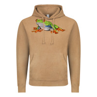 Vintage Camel red eyed tree frog Vintage Hoodie - LillyAllenDesigns