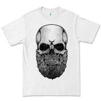 Creepy Bald And Bearded Skull For Halloween & Skeletons Fans T Shirt Premium Tee | Teevron