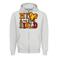 Dove Grey my heart is on that field softball Zipper Hoodie - Jasminsmagicworld