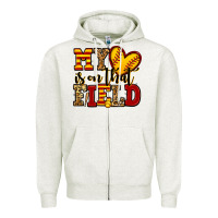 Oatmeal Heather my heart is on that field softball Zipper Hoodie - Jasminsmagicworld