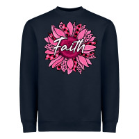 Navy faith breast cancer awareness sunflower Heavyweight Sweatshirt - Jasminsmagicworld