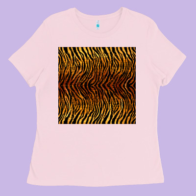 Tiger Seamless Pattern Ladies Tee Designed By Bundleandbundleshop