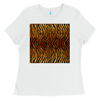 White tiger seamless pattern Ladies Tee - BundleAndBundleShop