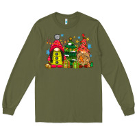 Army Green gnome Christmas Long Sleeve Tee - CowhideDigitalArt