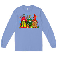 Colony Blue gnome Christmas Long Sleeve Tee - CowhideDigitalArt