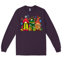 Plum gnome Christmas Long Sleeve Tee - CowhideDigitalArt