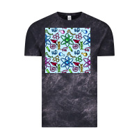 Cloud Black Science Teacher Seamless Pattern Vintage Tee - BundleAndBundleShop