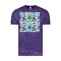 Cloud Purple Science Teacher Seamless Pattern Vintage Tee - BundleAndBundleShop