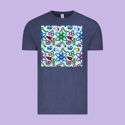 Science Teacher Seamless Pattern Vintage Tee Designed By Bundleandbundleshop