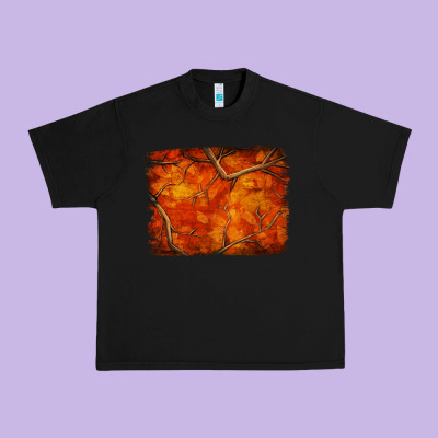 Orange Hunter Camouflage Pattern Brushstroke Urban Heavy Tee Designed By Jasminsmagicworld