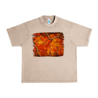 French Oak orange hunter camouflage pattern brushstroke Urban Heavy Tee - Jasminsmagicworld