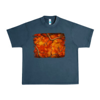 Midnight Navy orange hunter camouflage pattern brushstroke Urban Heavy Tee - Jasminsmagicworld