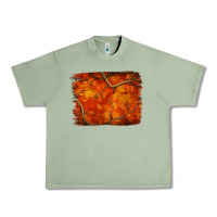 Oil Green orange hunter camouflage pattern brushstroke Urban Heavy Tee - Jasminsmagicworld