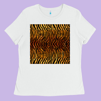 Tiger Seamless Pattern Ladies Tee Designed By Bundleandbundleshop