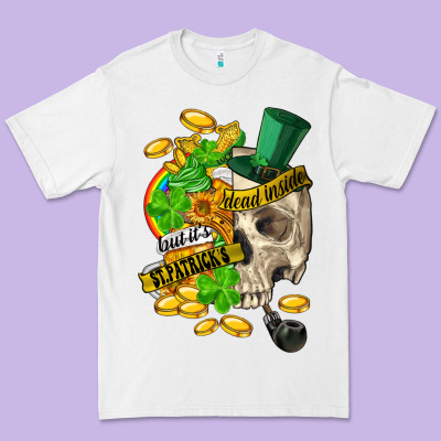 When You Are Dead Inside But Its St.patricks Premium Tee Designed By Fadigitalartstudio