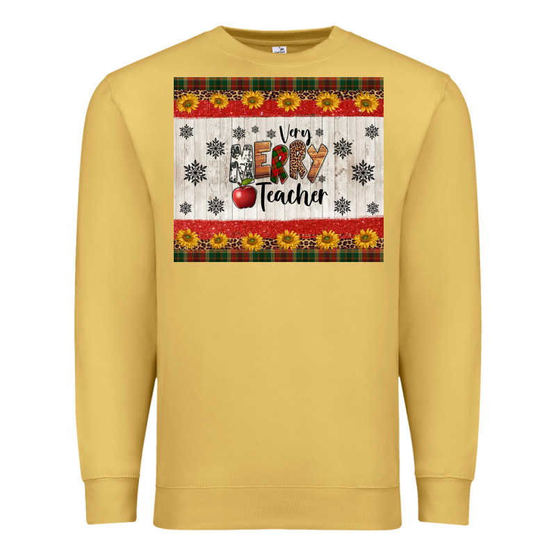 Very Merry Teacher Premium Sweatshirt by Jasminsmagicworld | Teevron