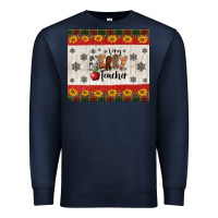 Navy very merry teacher Premium Sweatshirt - Jasminsmagicworld