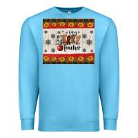 Ocean Blue very merry teacher Premium Sweatshirt - Jasminsmagicworld