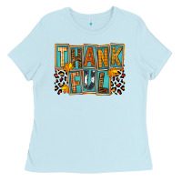 Baby Blue thankful Ladies Tee - FaDigitalArtStudio