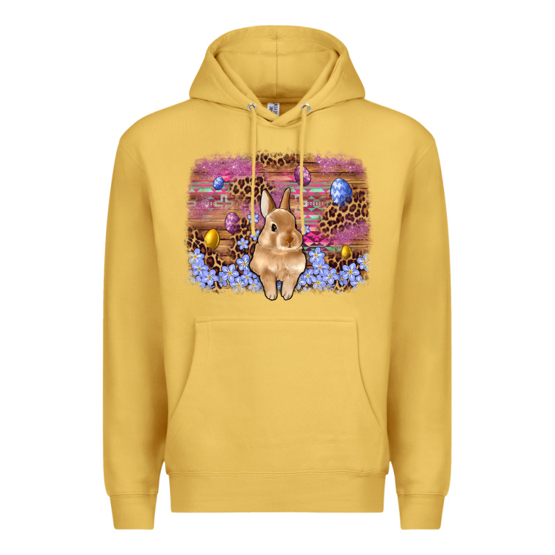 Easter Bunny Egg Leopard Background Premium Hoodie by Artiststas | Teevron