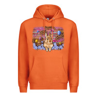 Carrot easter bunny egg leopard background Premium Hoodie - Artiststas