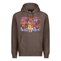 Coffee easter bunny egg leopard background Premium Hoodie - Artiststas