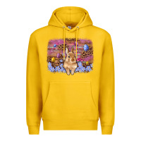 Lemon easter bunny egg leopard background Premium Hoodie - Artiststas