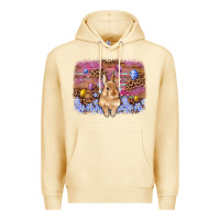 Pina Colada easter bunny egg leopard background Premium Hoodie - Artiststas