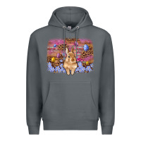 Rock easter bunny egg leopard background Premium Hoodie - Artiststas