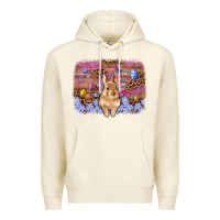 Sandshell easter bunny egg leopard background Premium Hoodie - Artiststas