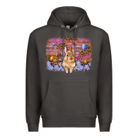 Smoke easter bunny egg leopard background Premium Hoodie - Artiststas