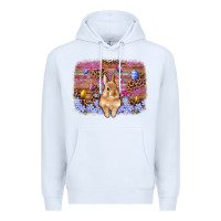 White easter bunny egg leopard background Premium Hoodie - Artiststas