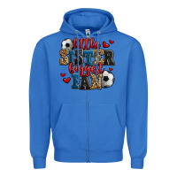 True Royal little sister biggest fan soccer Zipper Hoodie - Jasminsmagicworld