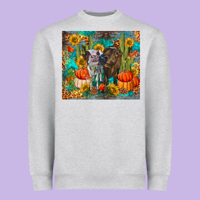 Fall Heifer Cows Heavyweight Sweatshirt Designed By Ranaportraitstore