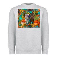Heather Grey fall heifer cows Heavyweight Sweatshirt - RanaPortraitStore