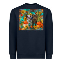 Navy fall heifer cows Heavyweight Sweatshirt - RanaPortraitStore