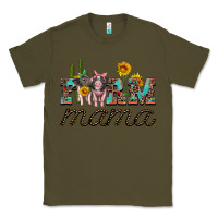 Army Green farm mama with baby pigs Classic Tee - Artiststas