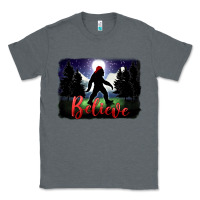 Charcoal Heather bigfoot believe christmas Classic Tee - FaDigitalArtStudio