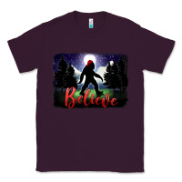 Plum bigfoot believe christmas Classic Tee - FaDigitalArtStudio