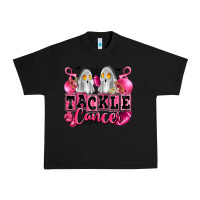 Black tackle cancer with ghosts playing football Urban Heavy Tee - LillyAllenDesigns