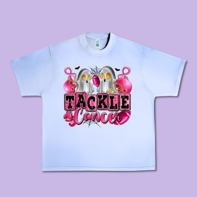 Tackle Cancer With Ghosts Playing Football Urban Heavy Tee Designed By Lillyallendesigns