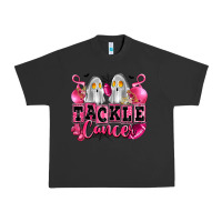 Pigment Black tackle cancer with ghosts playing football Urban Heavy Tee - LillyAllenDesigns