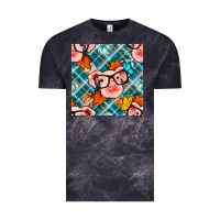 Cloud Black fall pig seamless pattern Vintage Tee - BundleAndBundleShop