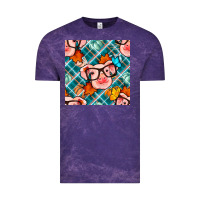 Cloud Purple fall pig seamless pattern Vintage Tee - BundleAndBundleShop