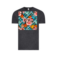 Vintage Black fall pig seamless pattern Vintage Tee - BundleAndBundleShop