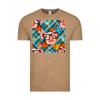 Vintage Coffee fall pig seamless pattern Vintage Tee - BundleAndBundleShop