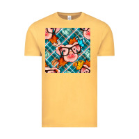 Vintage Mustard fall pig seamless pattern Vintage Tee - BundleAndBundleShop
