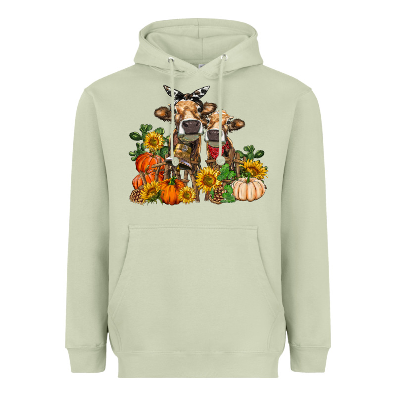 Fall Heifer Cows Heavyweight Hoodie by RanaPortraitStore | Teevron